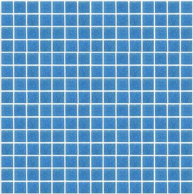 Мозаика ROSE MOSAIC A14 Matrix color 2 (размер чипа 10x10 мм) 31.8x31.8 голубая глянцевая моноколор