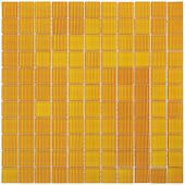 Мозаика Rose Mosaic JS6003 Stripes 32.7x32.7 желтая глянцевая полосы, чип 25x25 квадратный