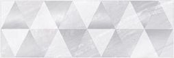 Декоративная плитка Laparet 17-03-00-1186-0 х9999132673 Diadema 60x20 белая глазурованная глянцевая / неполированная геометрия / под оникс