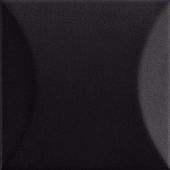 Настенная плитка Ava La Fabbrica 192052 Up Cuscino Black  Glossy 10x10 черная глянцевая моноколор выпуклая