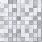 Мозаика Marble Mosaic Square 48x48 Mix Stone 2 Mat 30.5x30.5 микс серая / белая матовая под камень, чип 48x48 квадратный