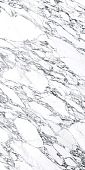 Керамогранит Ascale by Tau Arabescato White Polished Mix 160x320 крупноформат гомогенный белый / серый полированный под мрамор