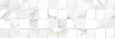 Настенная плитка Laparet 00-00-5-17-30-00-479 х9999118875 Cassiopea 60x20 белая глазурованная глянцевая / неполированная под мозаику / под мрамор