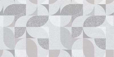 Декор Evolution Ceramic TR-SHA-D-SFR-G Shabby Sferum Grey 20х40 серый матовый орнамент