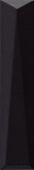 Настенная плитка Ava La Fabbrica 192082 Up Lingotto Black  Matte 5x25 черная матовая моноколор выпуклая