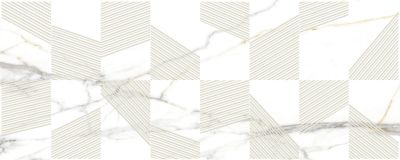 Декоративная плитка Laparet х9999284121 Champagne 50x20 белый глазурованный глянцевый геометрия
