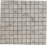 Мозаика Marble Mosaic Square 23x23 Carrara White Pol 30x30 белая полированная под камень, чип 23x23 квадратный
