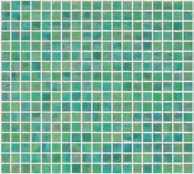 Мозаика Rose Mosaic WJ23+5 Casablanca / Galaxy 31.8x31.8 зеленая глянцевая перламутр, чип 10x10 квадратный
