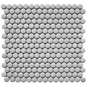 Мозаика Star Mosaic NK50096 / С0003640 Penny Round Grey Glossy 31.5x30.9 серая глянцевая моноколор, чип 19 мм круглый