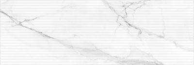 Настенная плитка Gracia Ceramica 010100001299 Marble matt white wall 02 300х900 белая матовая под мрамор / полосы 