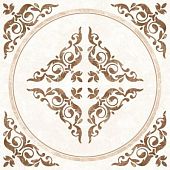 Напольная плитка Eurotile Ceramica Madeni Louvre(2) 50x50 глазурованная глянцевая с орнаментом