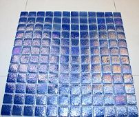 Мозаика Gidrostroy Glass Mosaic NL-002 31.7x31.7 стеклянная светло-голубая глянцевая, чип 25x25 квадратный