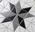 Мозаика Star Mosaic TR2-CL-BL2 / С0003190 Albion Astra Grey 25.9x25.9 черно-белая матовая геометрия, чип 40x60 мм треугольный
