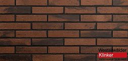 Фасадная плитка Westerwalder Klinker WK121 ROT 5.2x24 коричневая рельефная под кирпич