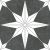 Керамогранит Codicer Stella Night 25x25 черный / белый матовый с орнаментом