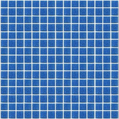Мозаика ROSE MOSAIC A15 Matrix color 2 (размер чипа 10x10 мм) 31.8x31.8 синяя глянцевая моноколор