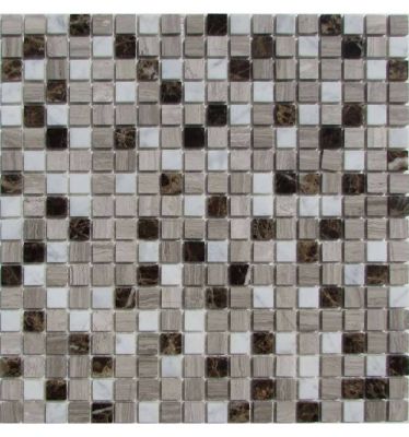 Мозаика FK Marble 35440 Mix Mosaic Light Wooden 15-4P 30.5x30.5 микс полированная
