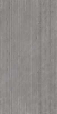 Керамогранит Realistik Fog Gris Linear Stonelo Carving 60x120 серый матовый / структурированный под бетон / полосы