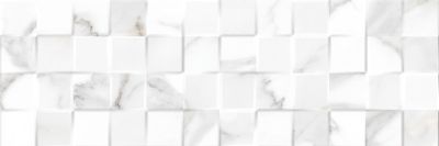 Настенная плитка Laparet 00-00-5-17-30-00-479 х9999118875 Cassiopea 60x20 белая глазурованная глянцевая / неполированная под мозаику / под мрамор
