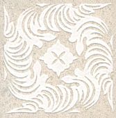 Напольная вставка Kerama Marazzi AD\A291\SG9223 Золотой Пляж 4.9x4.9 светло-бежевая глазурованная матовая с орнаментом