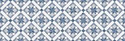 Настенная плитка Global Tile GT2575/004 Westfall орнамент 75x25 синяя матовая под камень
