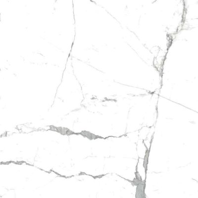 Напольная плитка Eurotile Ceramica 3 SRW 0005 Statuario 40x40 белая глянцевая под мрамор
