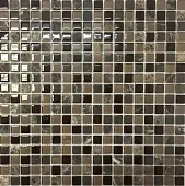 Мозаика Nsmosaic S-855 EXCLUSIVE 30.5x30.5 микс глянцевая под камень, чип 15x15 квадратный
