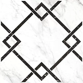 Керамогранит Керамин Монте 7Д 60x60 белый глазурованный глянцевый с орнаментом