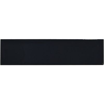 Настенная плитка Decocer С0005596 Liguria Black 7.5x30 черная глянцевая моноколор