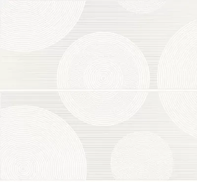 Панно Cersanit TV2F052 Tiffany beige 44x40 белое матовое с орнаментом