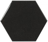 Настенная плитка Equipe 21915 Scale 12.4x10.7 черная глянцевая моноколор