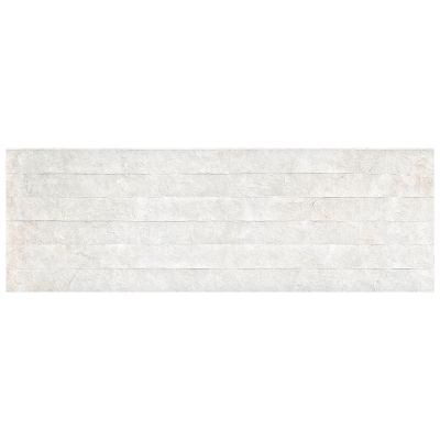 Настенная плитка Pamesa Ceramica С0004773 Odeon Blanco Relief 30х90 белая матовая рельефная под бетон / полосы