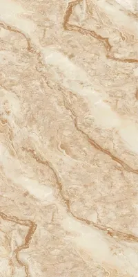 Керамогранит Zibo Fusure G126029G Hainan Marble Sand Gold Glitter 60x120 бежевый полированный под мрамор