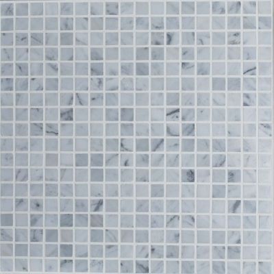 Мозаика Orro mosaic BIANCO CARRARA POL 30.5x30.5 серая полированная, чип 15x15 квадратный