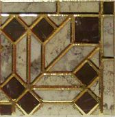 Декоративная вставка напольная Infinity Ceramic Tiles Rimini Taco Beige 15x15 микс коричневая/бежевая/золотая полированная