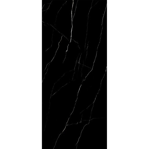 Керамический слэб StaroSlabs С0005911 Marquina Olpse Luminous Double Polished 120x280 черный полированный под мрамор