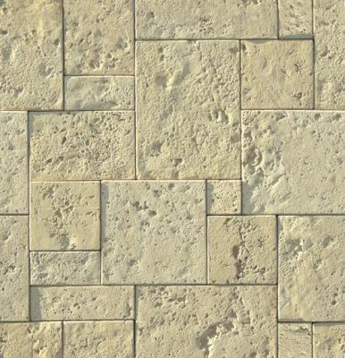 Камень искусственный White Hills 485-10 Бремар 10x10 / 39x39 / вариативный размер бежевый рельефный / матовый