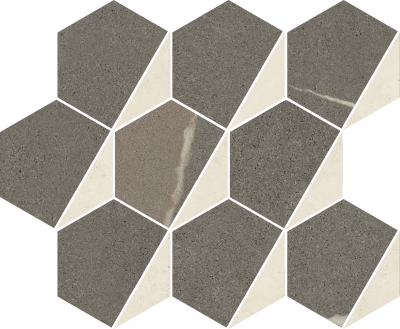 Мозаика Italon 620110000160 Metropolis Mosaico Hexagon Warm (Метрополис Гексагон Ворм) Nat 25.4x31 коричневая натуральная под камень