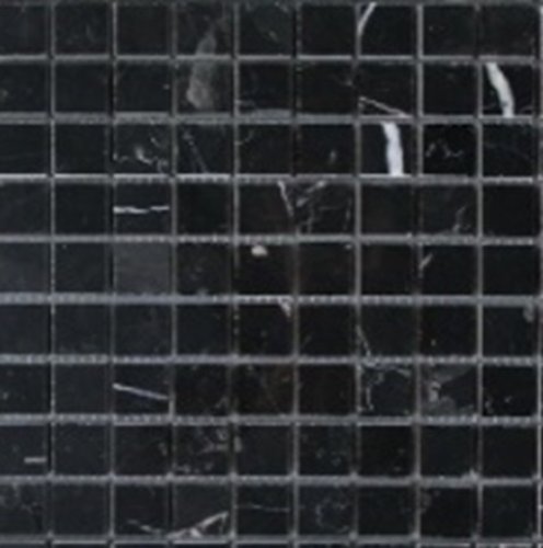 Мозаика Marble Mosaic Square 48x48 Nero Marquina Pol 30.5x30.5 черная полированная под камень, чип 48x48 квадратный