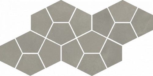 Мозаика Italon 620110000184 Континуум Айрон Призм / Continuum Iron Mosaico Prism 41.3x20.5 серая натуральная под бетон