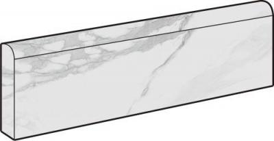 Плинтус Kerama Marazzi SG622622R\6BT Монте Тиберио 60x9.5 белый / серый глянцевый под мрамор