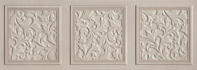 Декоративная плитка Peronda 5040726157 Palette Volute Warm/R 32x90 белая / серая матовая с орнаментом