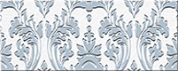 Бордюр Azori 583161006 Chateau Lis 20.1x8 голубой матовый с орнаментом