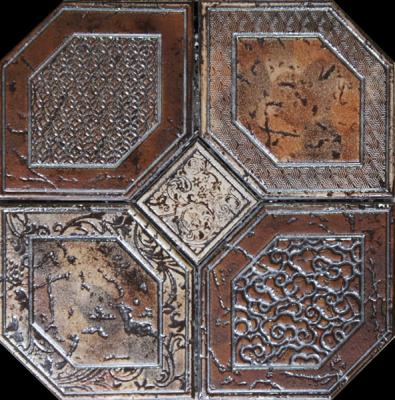 Керамогранит Infinity Ceramic Courchevel Marron 27x27 коричневый полированный с орнаментом