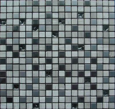 Мозаика Imagine!Lab. DHT1915 камень,метал, стекло 300x300x8 чип 15x15 (0,09) серая комбинированная