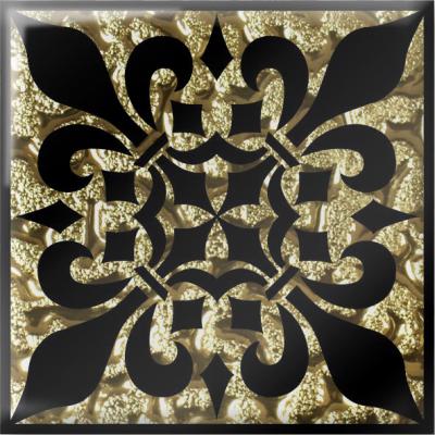 Напольная вставка Роскошная мозаика ВВ 09 8x8 Мальта золотая стеклянная