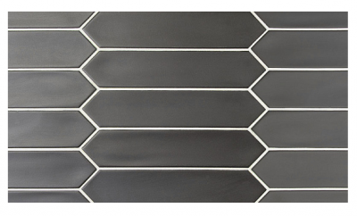 Настенная плитка Equipe 27483 Lanse Black 5x25 черная матовая моноколор