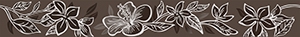 Бордюр Kerlife Elissa Marrone Fiore 50.5x6.2 коричневый глянцевый