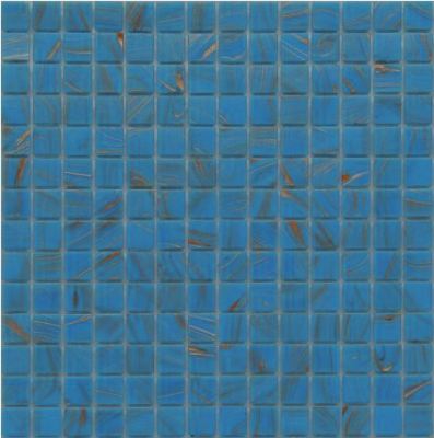Мозаика ROSE MOSAIC G16 Gold Star (размер чипа 10x10 мм) 31.8x31.8 синяя глянцевая авантюрин