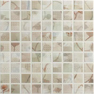Настенная плитка Ribesalbes Ceramica Provence Verde 300x300 бежевая матовая под мозаику
